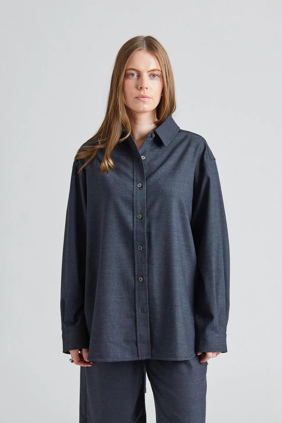 Tailored Oversized Shirt Charcoal