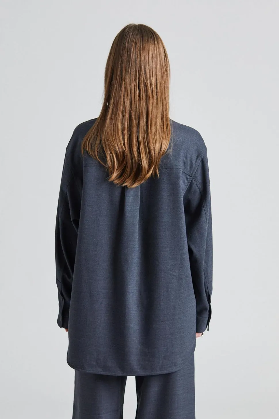 Tailored Oversized Shirt Charcoal