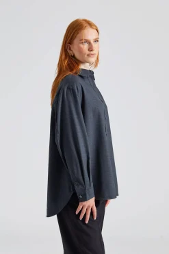 Tailored Oversized Shirt Charcoal