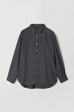 Tailored Oversized Shirt Charcoal