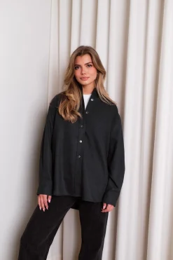 Tailored Oversized Shirt Charcoal
