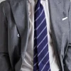 Tailored Stripe Tie Navy