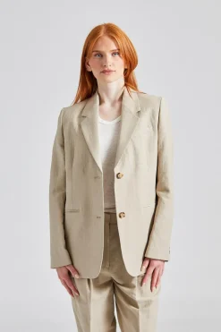 Tailored Suit Jacket Sand
