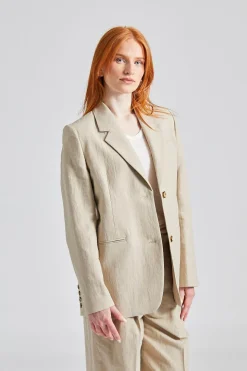 Tailored Suit Jacket Sand