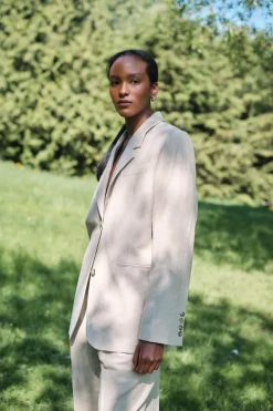 Tailored Suit Jacket Sand