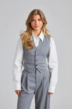 Tailored Vest Grey Melange