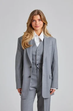 Tailored Vest Grey Melange