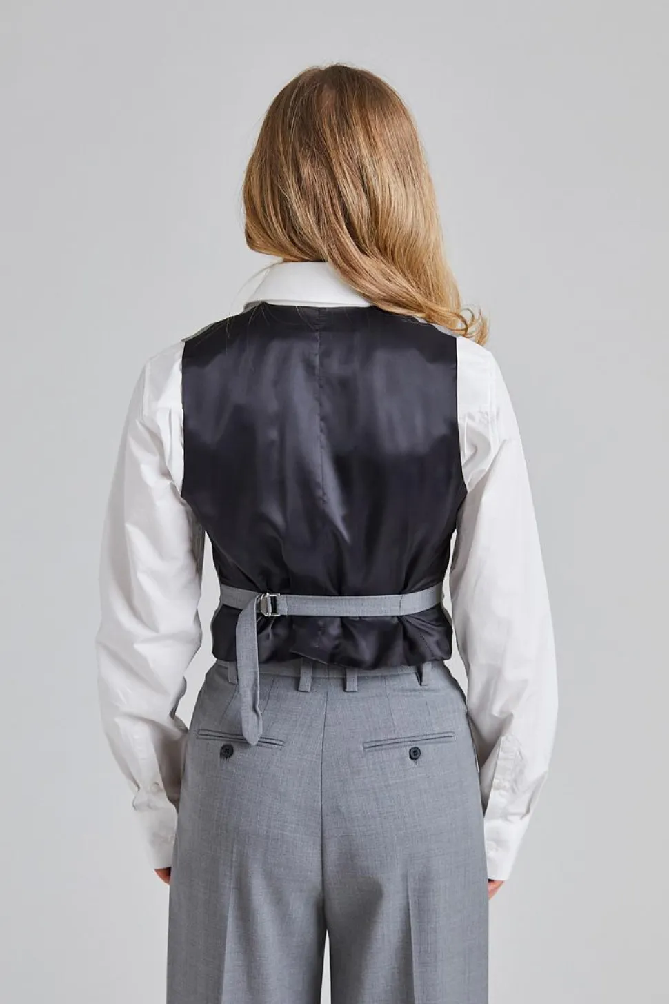 Tailored Vest Grey Melange