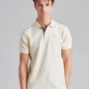 Tartan Pique Polo Shirt Antique White