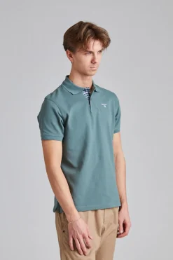 Tartan Pique Polo Shirt Vintage Teal