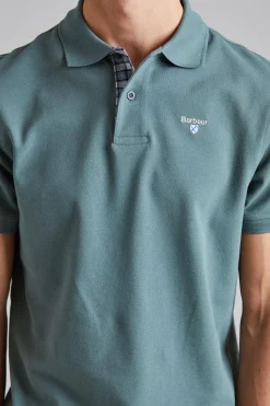 Tartan Pique Polo Shirt Vintage Teal