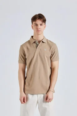 Tartan Piquet Polo Washed Stone