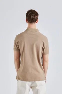 Tartan Piquet Polo Washed Stone