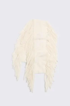 Tassel Scarf Ecru