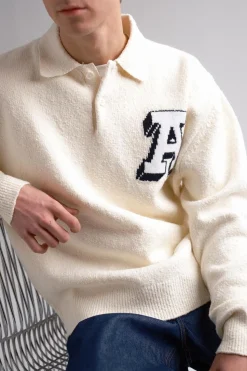 Team Polo Sweater Off White