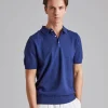 Textured Polo Shirt Blue