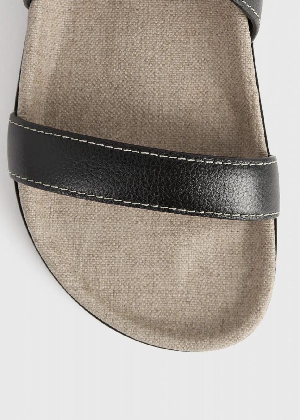 The Leather Chunky Sandal Black