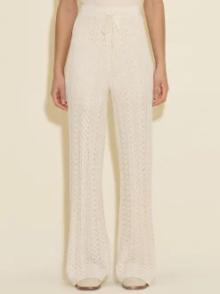 Thiril Crochet Knit Trousers White