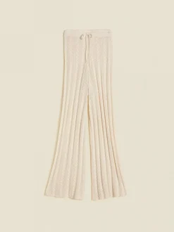 Thiril Crochet Knit Trousers White