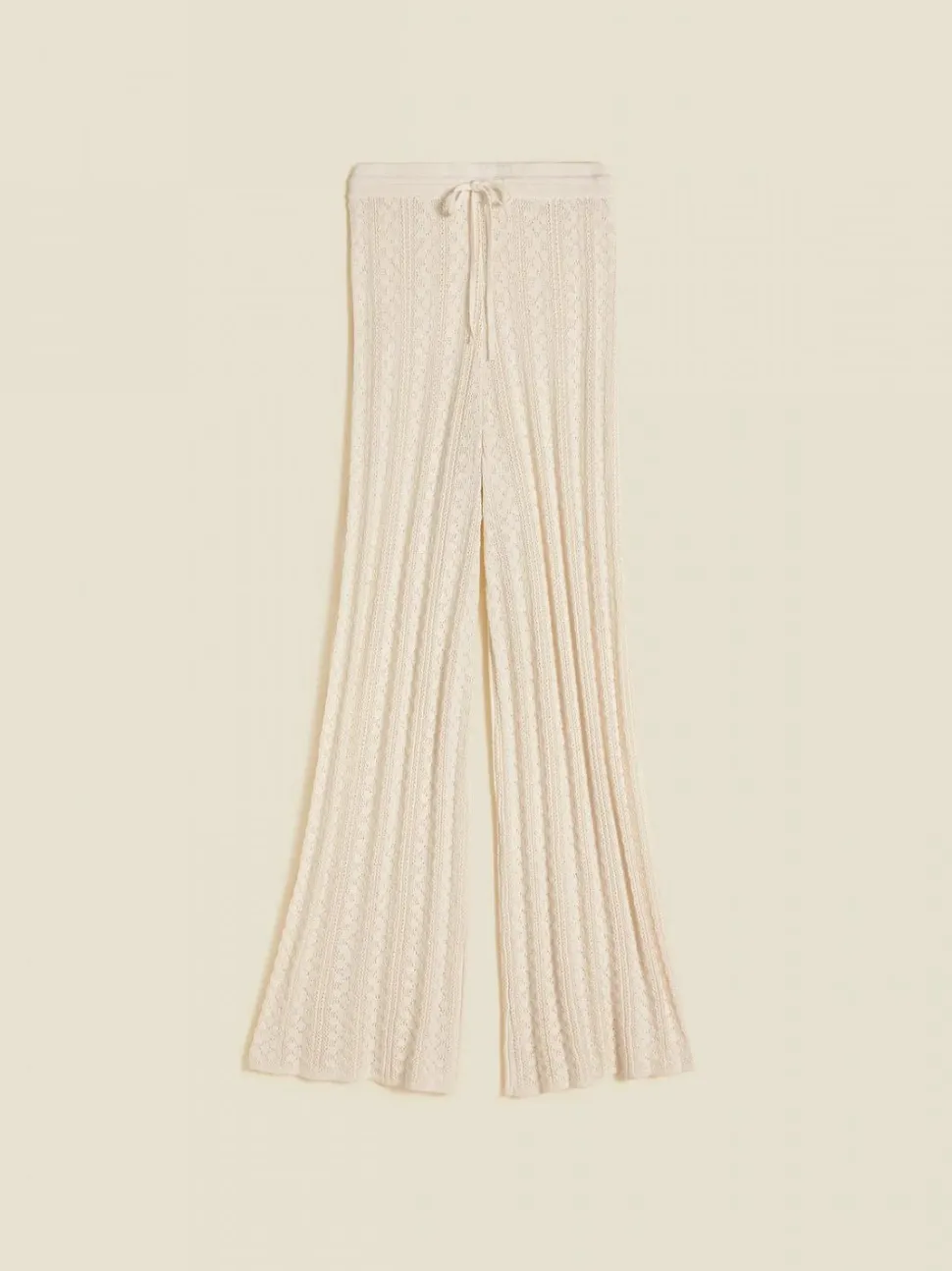 Thiril Crochet Knit Trousers White
