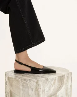Tia Flat Black Patent