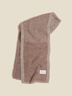 Tine Faded Knit Scarf Burgundy