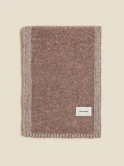 Tine Faded Knit Scarf Burgundy