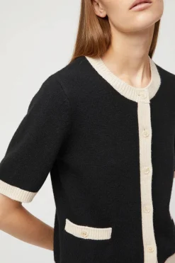 Toulouse Cardigan Tee Black Buttermilk