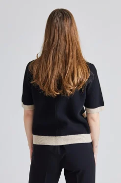 Toulouse Cardigan Tee Black Buttermilk