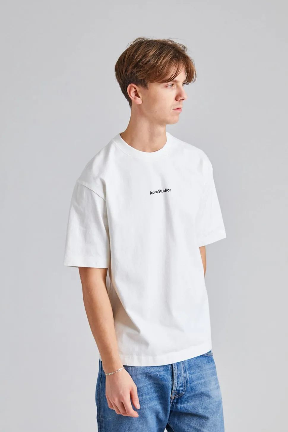 T-shirt Stamp Logo - Relaxed Fit Optic White FN-UX-TSHI000051