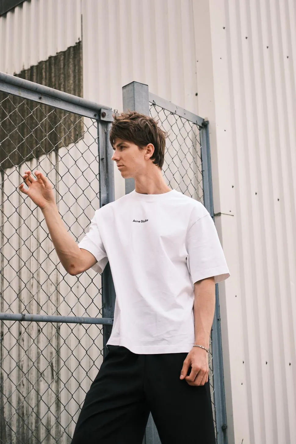 T-shirt Stamp Logo - Relaxed Fit Optic White FN-UX-TSHI000051