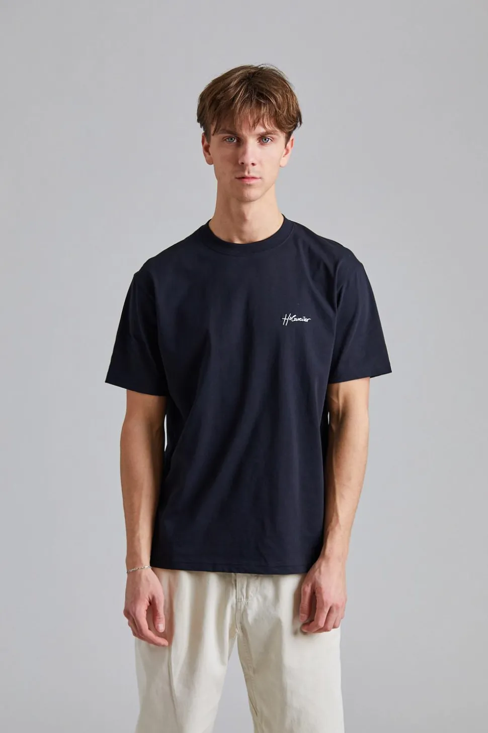Tucker Embroidery Tee Black