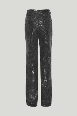 Twill Sequin Jeans Black