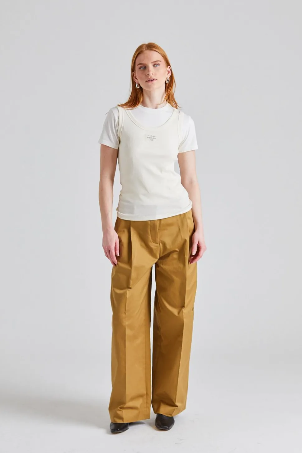 Twill Trousers Faded Ochre FN-WN-TROU001338