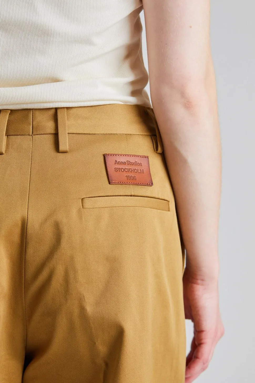 Twill Trousers Faded Ochre FN-WN-TROU001338