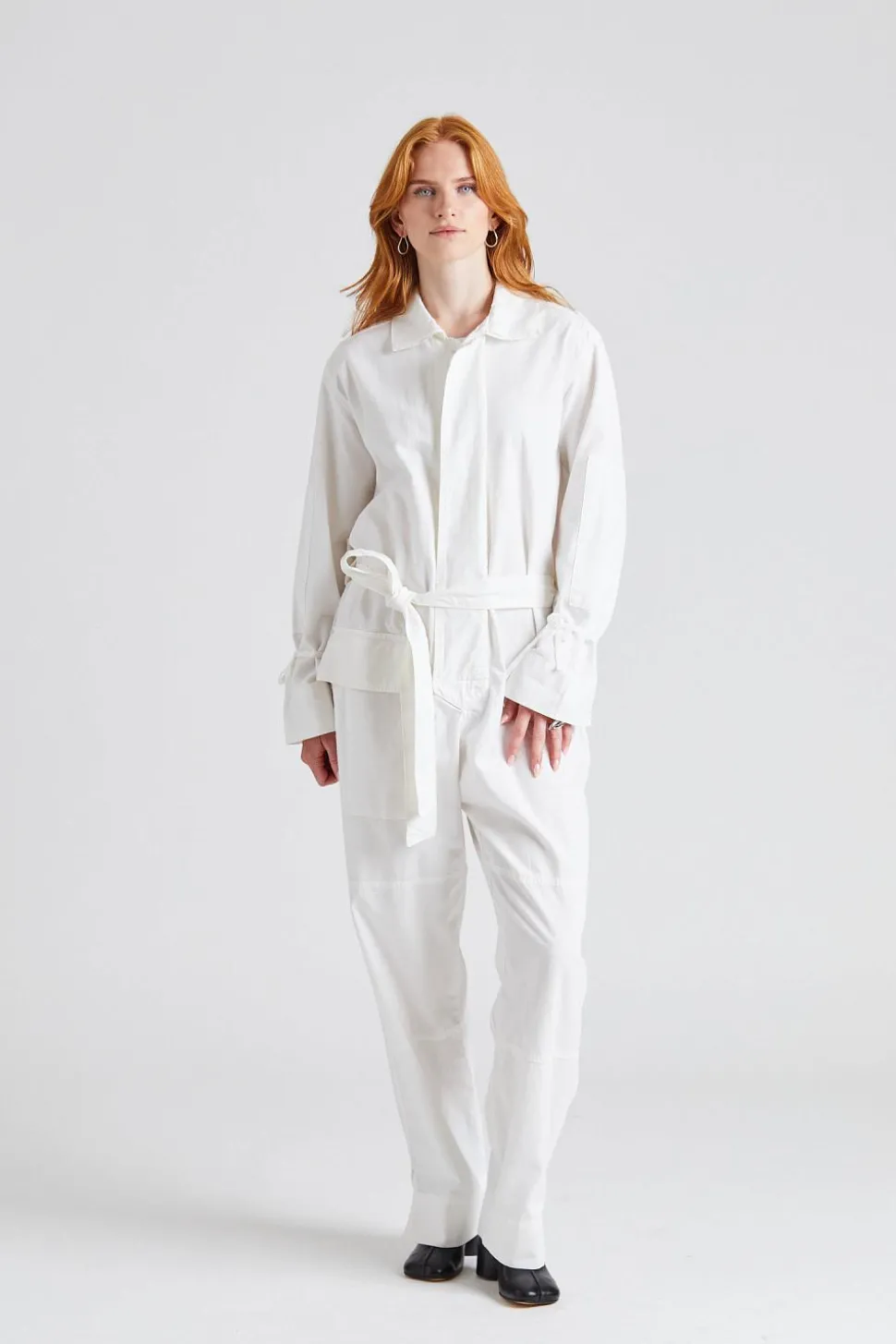 Utility Jumpsuit Washed White