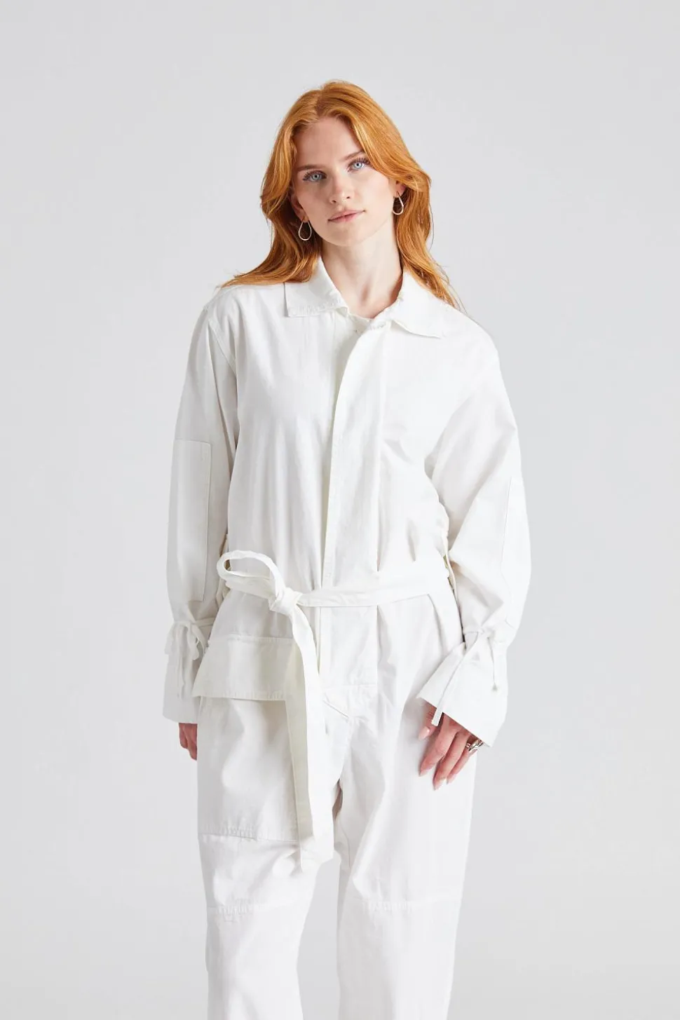 Utility Jumpsuit Washed White
