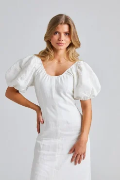 Vence Midi Dress White