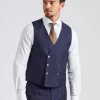 Veneto Waistcoat Navy Pinstripe