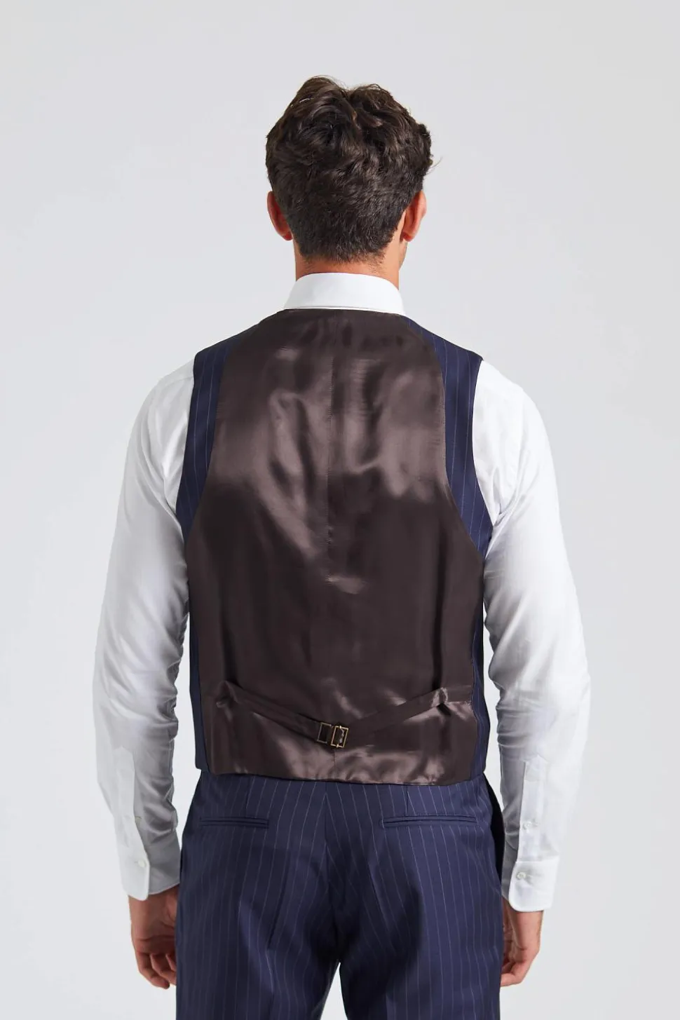 Veneto Waistcoat Navy Pinstripe