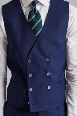 Veneto Waistcoat Tropical Glencheck Blue