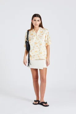 Vera Print Shirt Yellow Mix