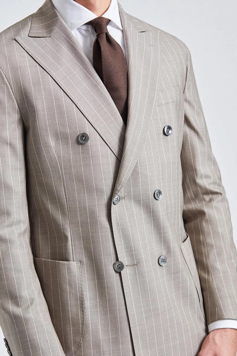 Vicenza Beige Pinstripe