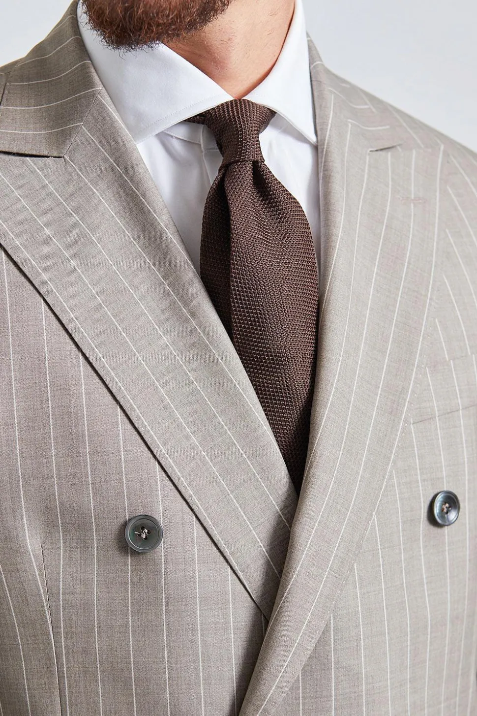 Vicenza Beige Pinstripe