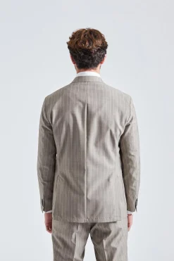 Vicenza Beige Pinstripe