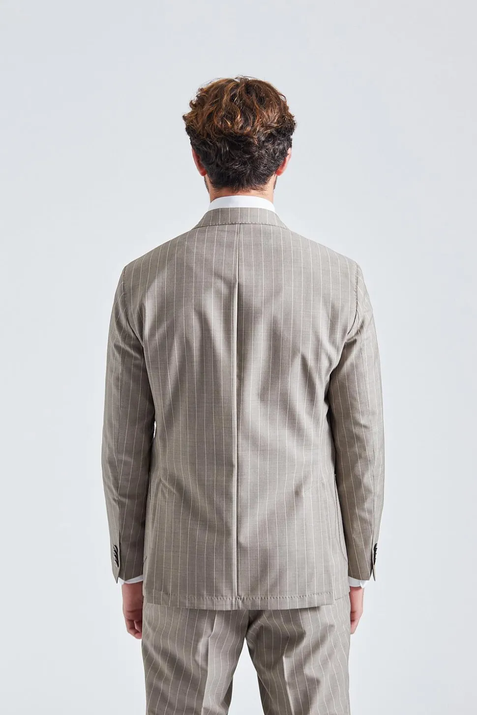 Vicenza Beige Pinstripe