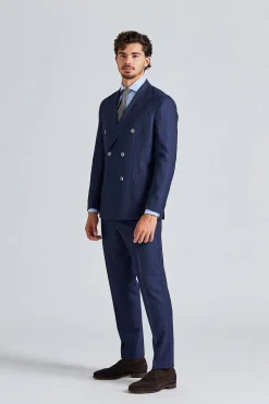 Vicenza Prato Suit Navy Pinstripe