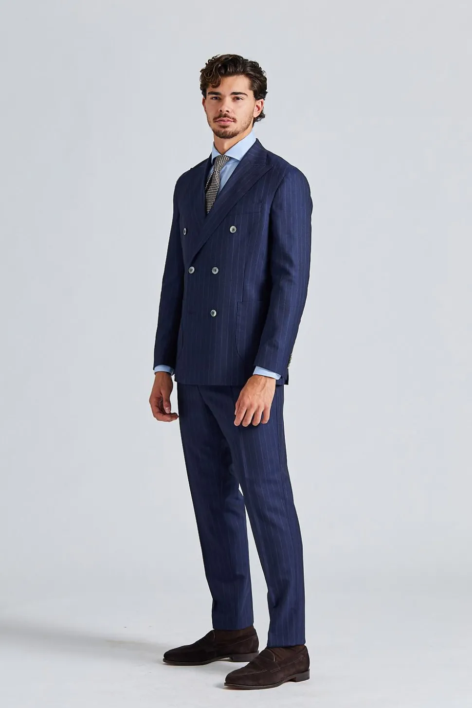Vicenza Prato Suit Navy Pinstripe