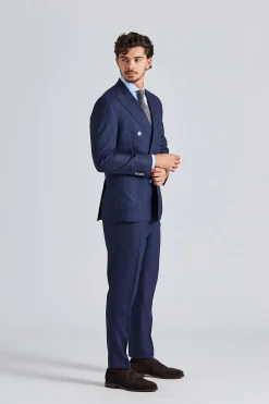 Vicenza Prato Suit Navy Pinstripe