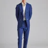 Vicenza Suit Tropical Pinstripe Blue